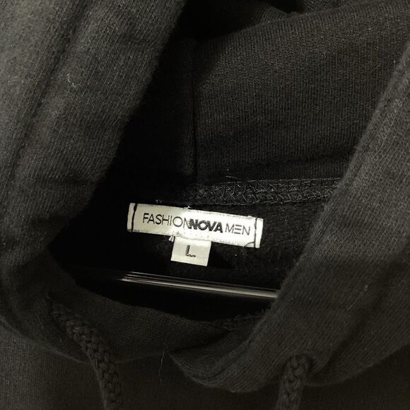 Fashion NOVA DRIPPIN Graphic Hoodie Sweatshirt Black L - Picture 3 of 7